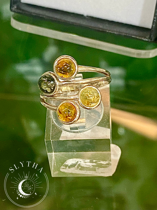 Bague Ambre de la Baltique - Argent 925