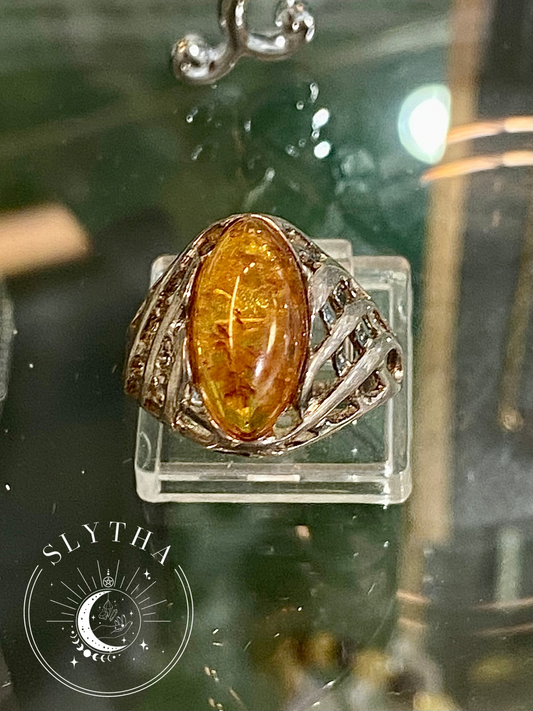 Bague Ambre de la Baltique - Argent 925