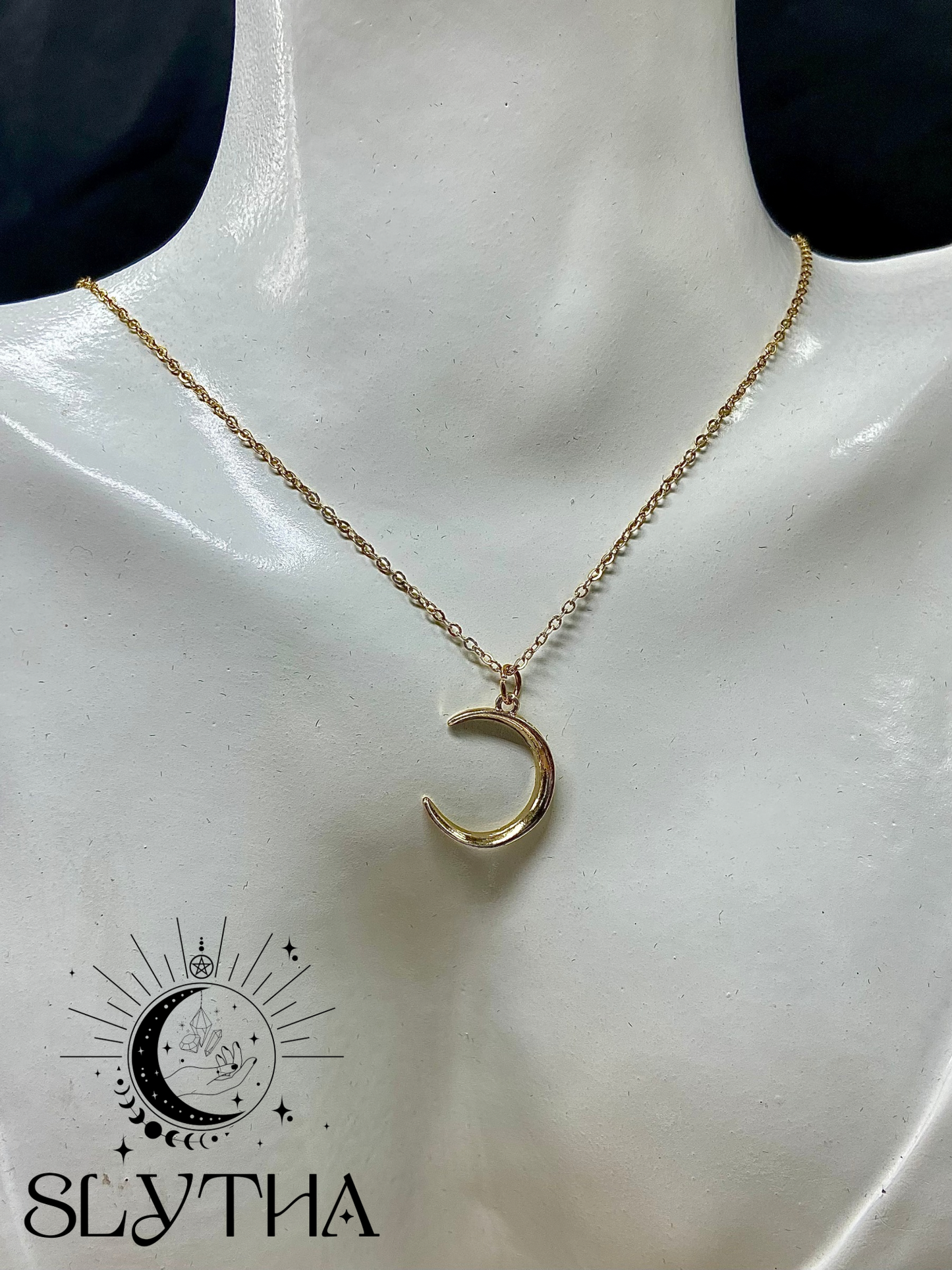 Collier Lune en acier inoxydable