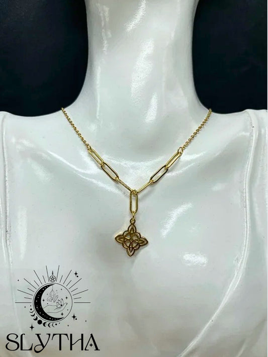 Collier Noeud de sorcière en acier inoxydable