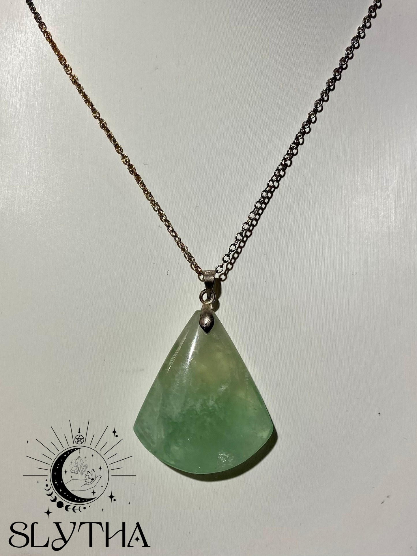 Collier en Fluorite - Acier Inoxydable