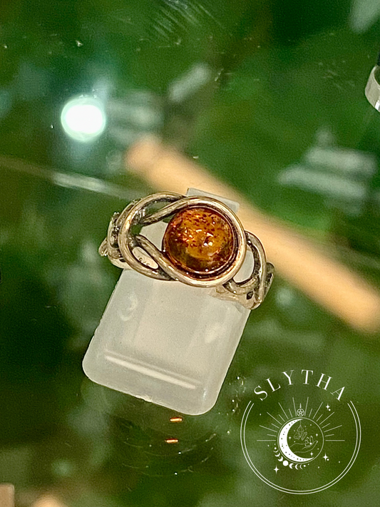 Bague Ambre de la Baltique - Argent 925