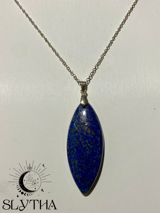 Collier en Lapis-Lazuli - Acier Inoxydable