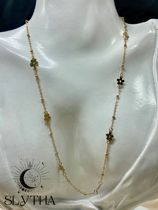 Collier Fleurs en acier inoxydable