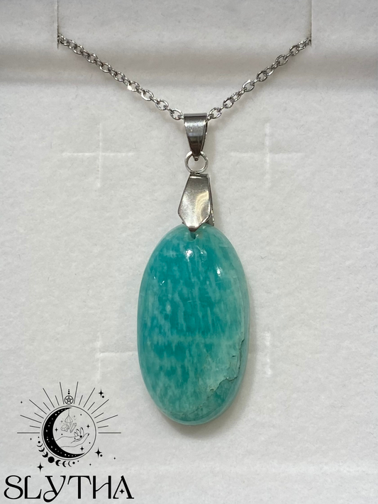 Collier en Amazonite - Acier Inoxydable